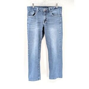 Izod Comfort Stretch Blue Denim Mid Rise Bootcut Jeans Size 14 33"x26"